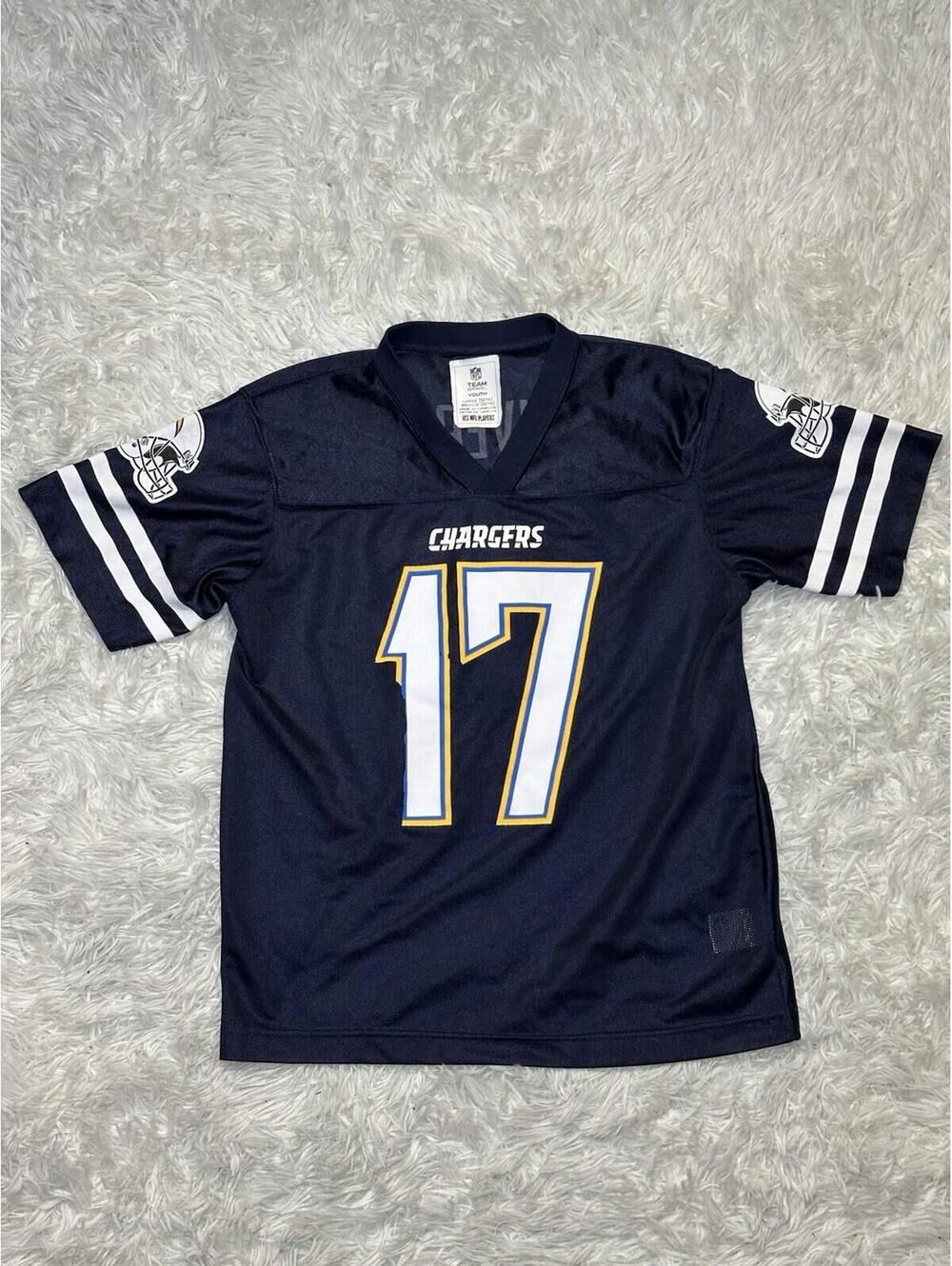 Philip Rivers #17 Los Angeles Chargers NFL Jersey Youth Large 14-16 Navy Read*